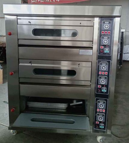 Gas Food Baking Oven 3Deck 9Trays